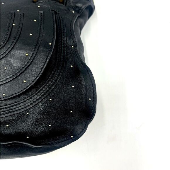 Chloe Medium Black Leather Studded Marcie Convertible 2way Satchel Ltd Edition - Picture 8 of 16